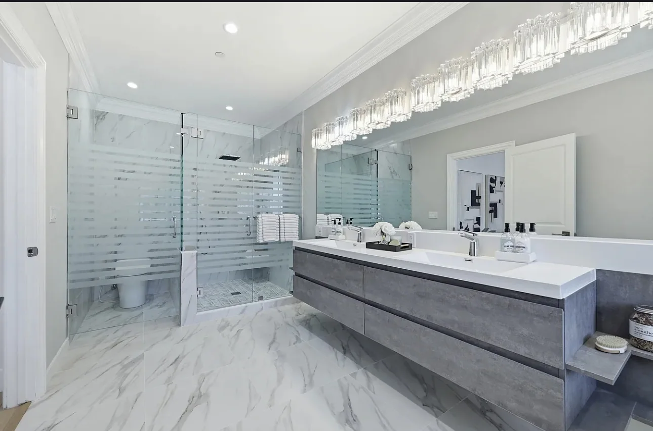Marble bathroom remodeling portfolio photo